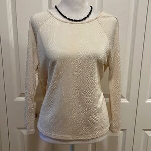 Ivory lovely textured pattern top
